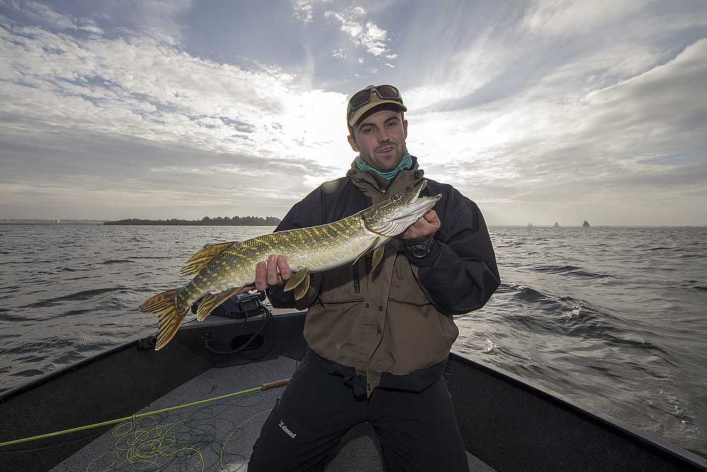 Brochet 75 cm au streamer.